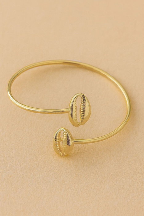 Heliophilia Silver Pulsera de Latón con Zirconio Dorado, Ajustable